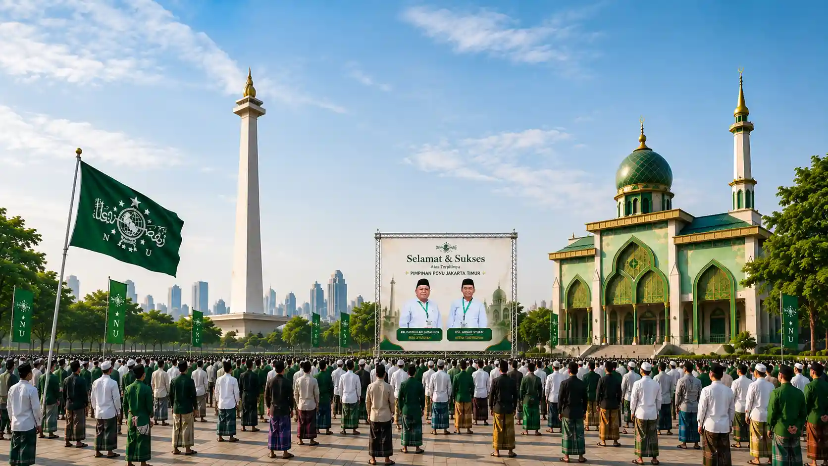 Kebersamaan pengurus dan warga PWNU Pengurus Wilayah Provinsi Sulawesi Selatan